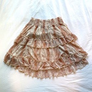 Altar’d State Ruffled Snakeskin Skirt